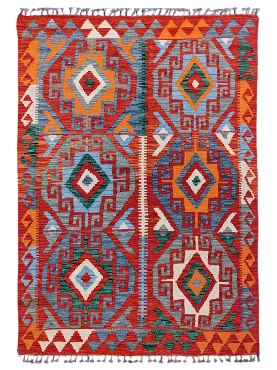 Maimana Afghanistan Kilim Rug - Size: 6.1 x 3.9