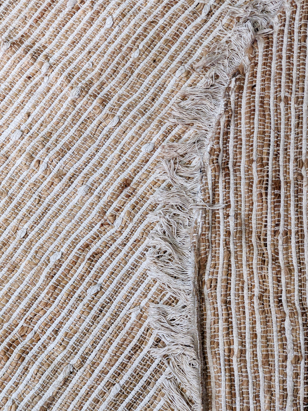 Braided Natural Round Jute Rug - Size: 5.9 x 5.9
