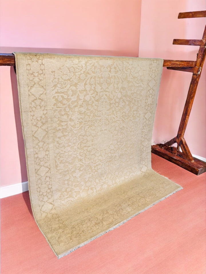 Oriental Silk Wash Chobi Rug - Size: 6.7 x 5