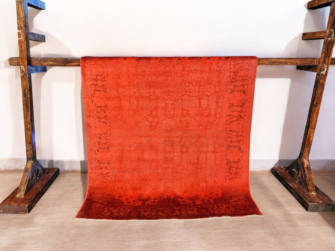 Oriental Silk Wash Chobi Rug - Size: 6.9 x 5.4