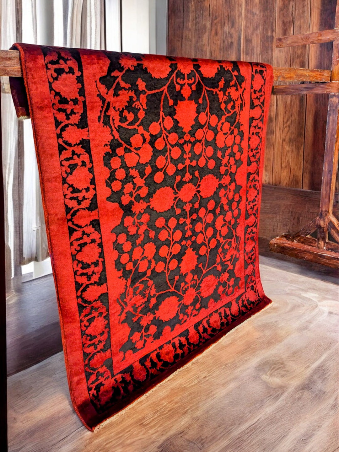 Ziegler Silk Wash Chobi Rug - Size: 5.6 x 4.3