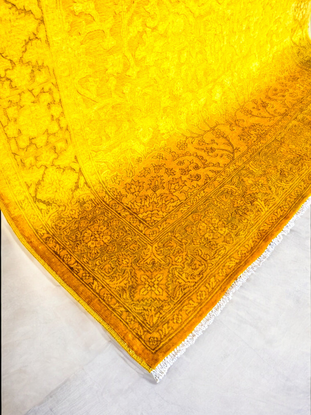 Oriental Silk Wash Chobi Rug - Size: 6.8 x 5.3