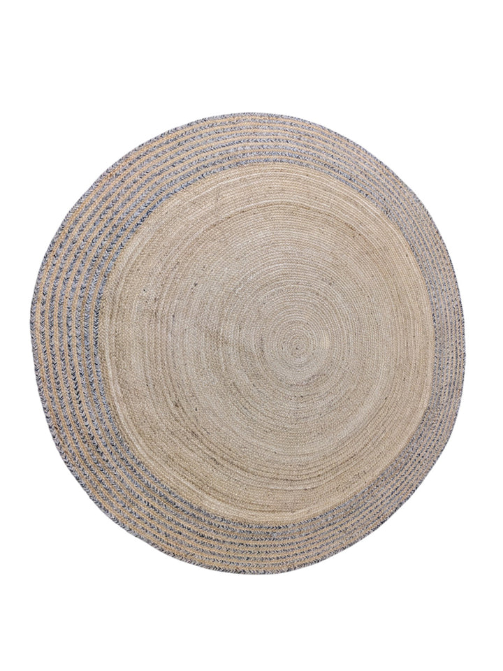 Braided Natural Round Jute Rug - Size: 6 x 6
