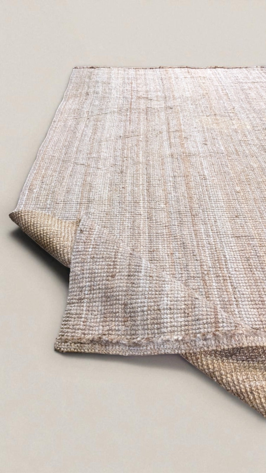 Flatweave Natural Jute Rug - Size: 9.9 x 6.6