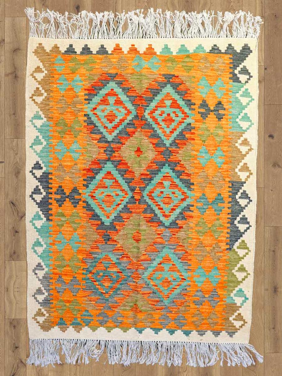 Colourful Bohemian Kilim - Size: 5.6 x 3.11