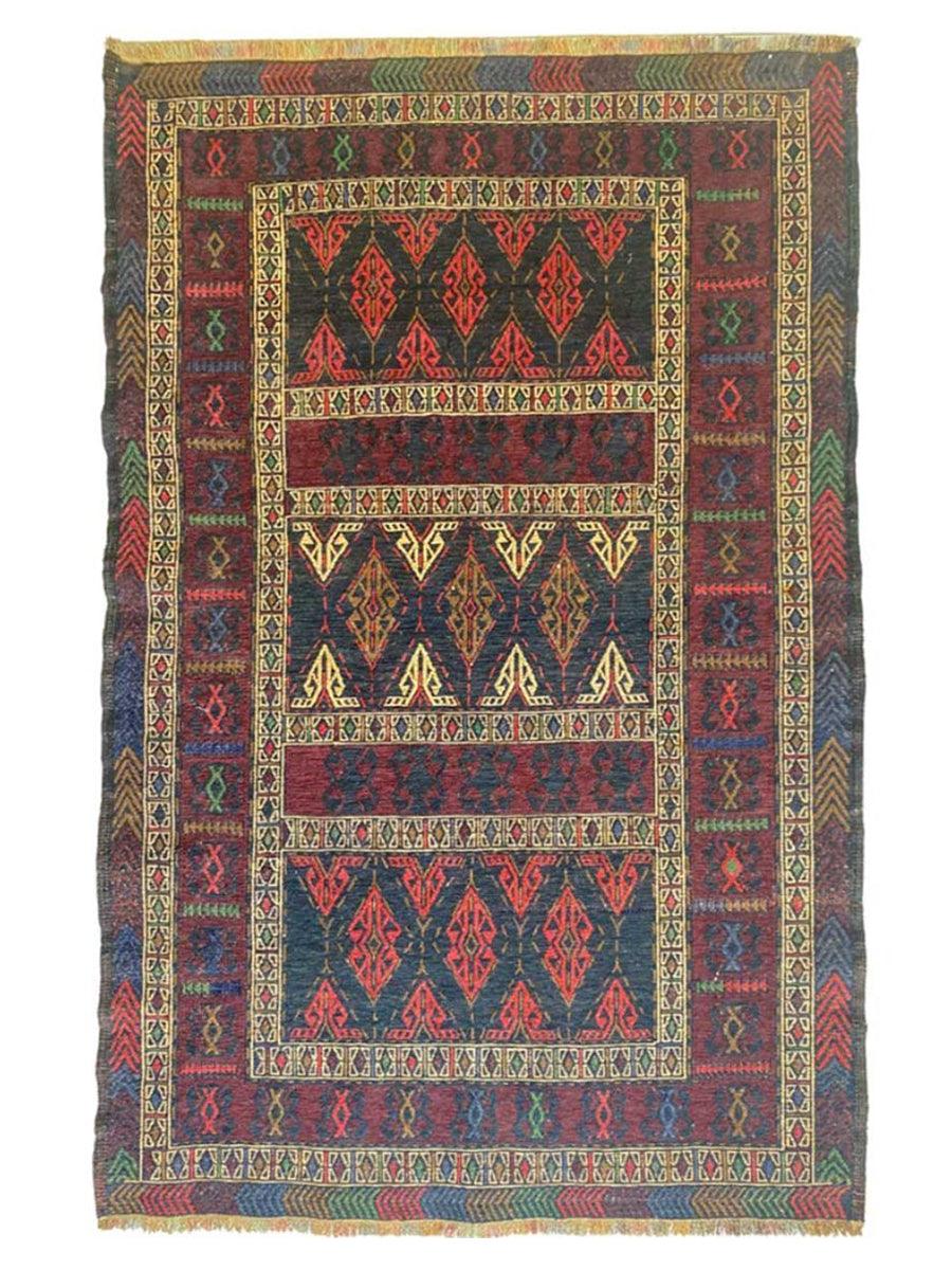 Adraskan Sumak Kilim - Size: 5.11 x 3.11