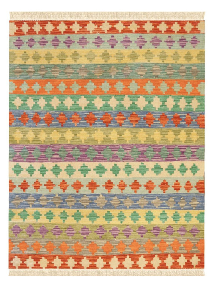 Colorful Bohemian Kilim - Size: 4.8 x 3.4 - Imam Carpet Co