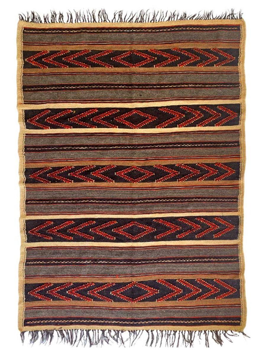 Afghani Goat Wool Kilim - Size: 8 x 5.3