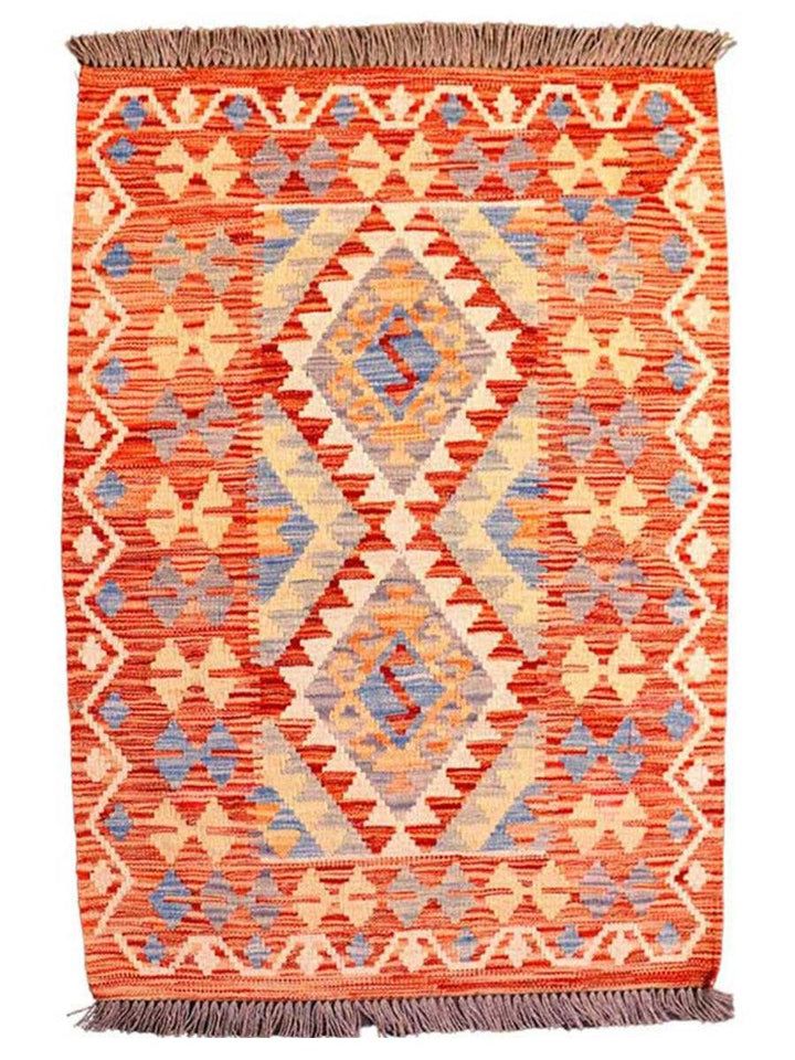 Colourful Bohemian Kilim - Size: 3.8 x 2.7