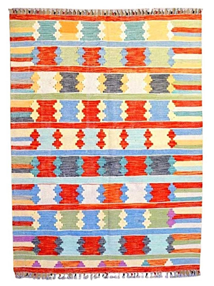 Colourful Bohemian Kilim - Size: 6.4 x 4.9