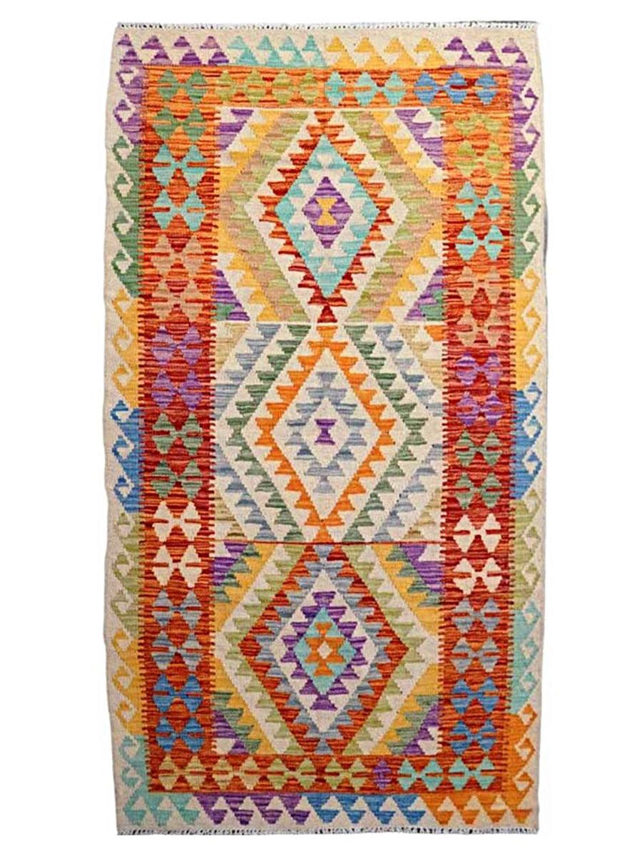 Colourful Bohemian Kilim - Size: 6.5 x 3.4