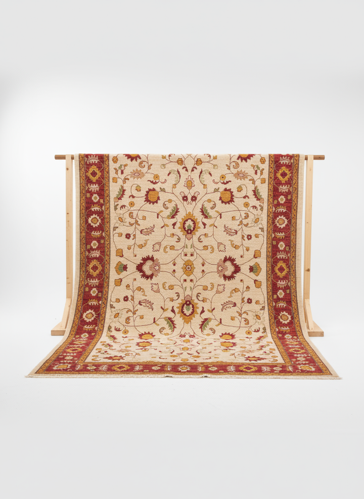 Farahan Ziegler Afghan Chobi Rug - Size: 11.8 x 8.10