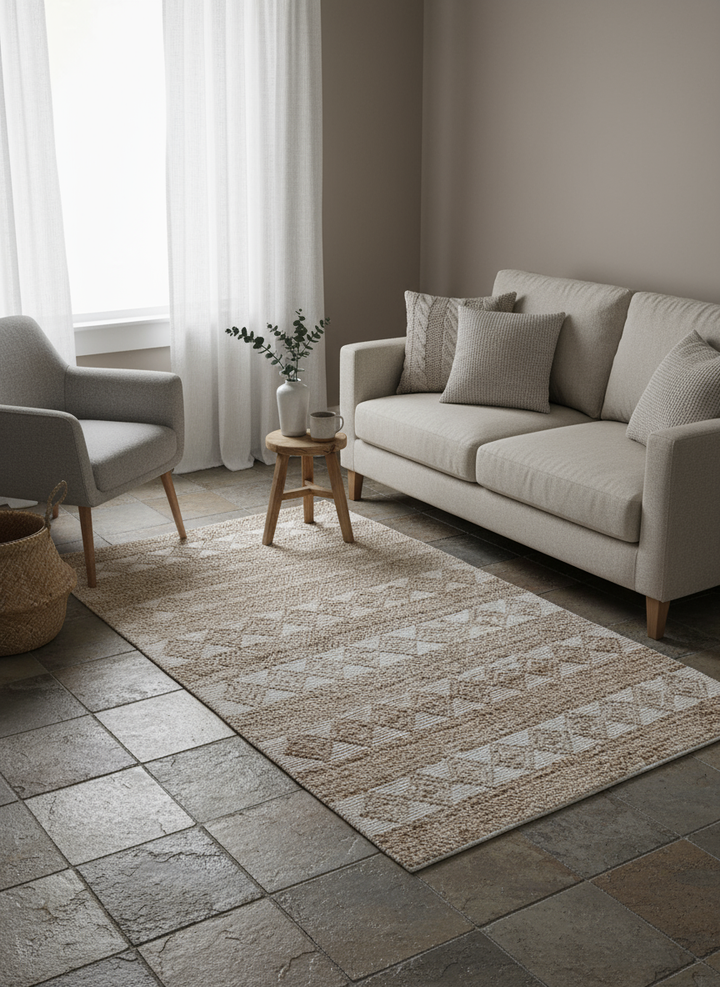 Braided Natural Jute Rug - Size: 7.4 x 4.10