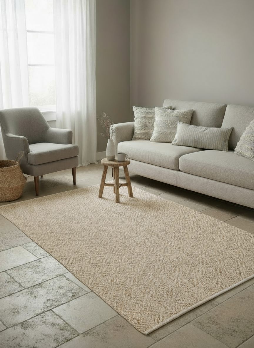 Loop Natural Jute Rug - Size: 6.2 x 4.1
