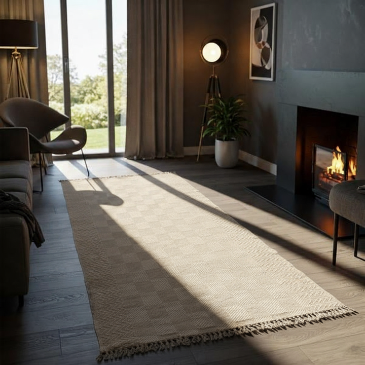 Flatweave Natural Jute Rug - Size: 8 x 3.9