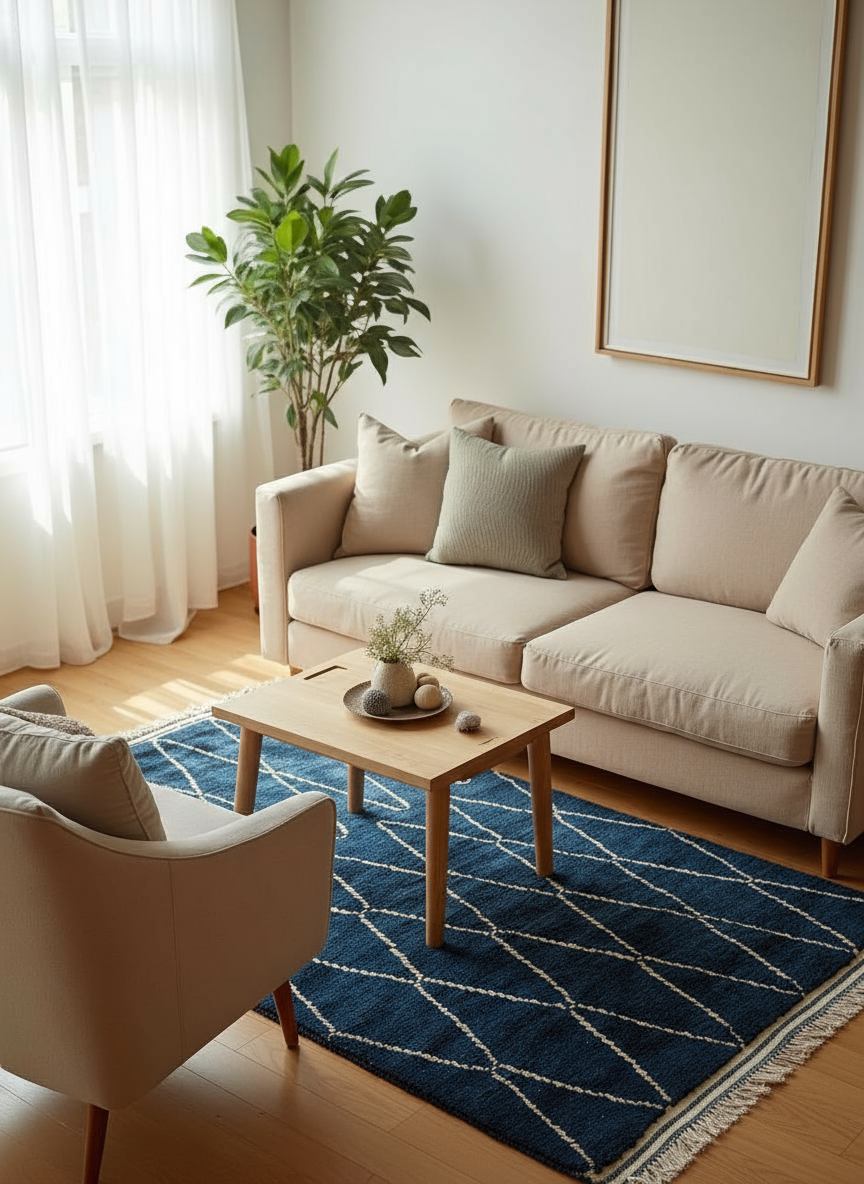 Kasbah Hand Knotted Rug - Size: 6.4 x 4.1