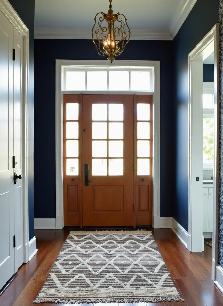 Mosaic Hand Knotted Rug - Size: 5.10 x 4.3