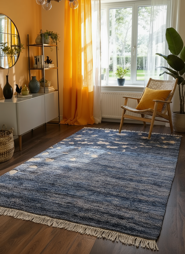 Chanvas Textured Berber Wool Rug - Size: 8.1 x 5.3