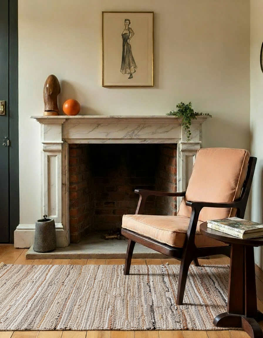 Rag Leather & Jute Rug - Size: 6.1 x 3.1