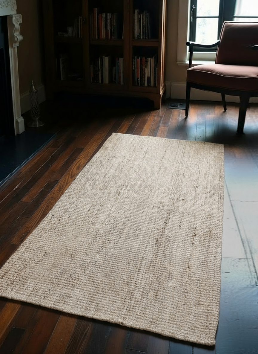 Loop Natural Jute Runner - Size: 4.9 x 2.6