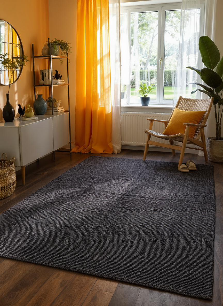 Loop Overdyed Jute Rug - Size: 7.5 x 5.1