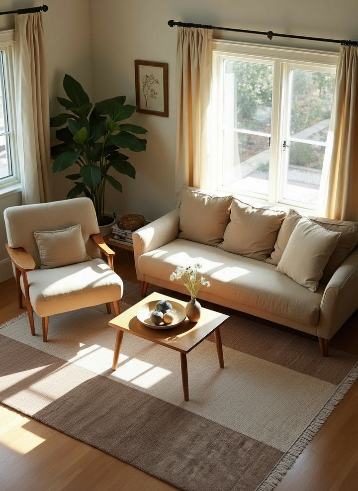 Striae Flatweave Rug - Size: 8 x 5