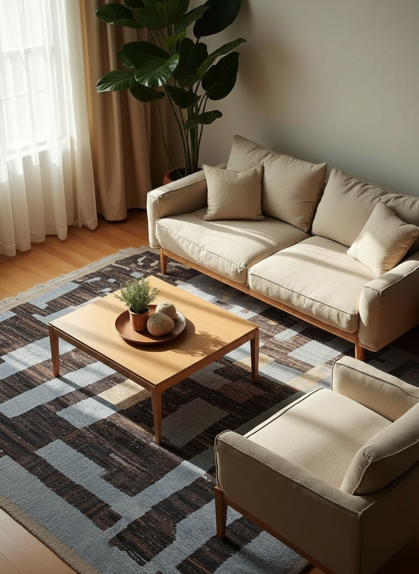 Harmonal Hand Knotted Rug - Size: 11.7 x 8.7