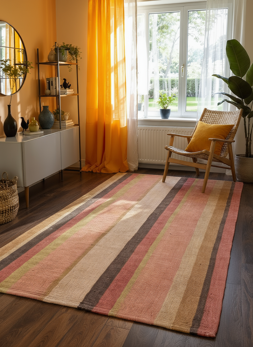 Flatweave Overdyed Jute Rug - Size: 7.7 x 4.11