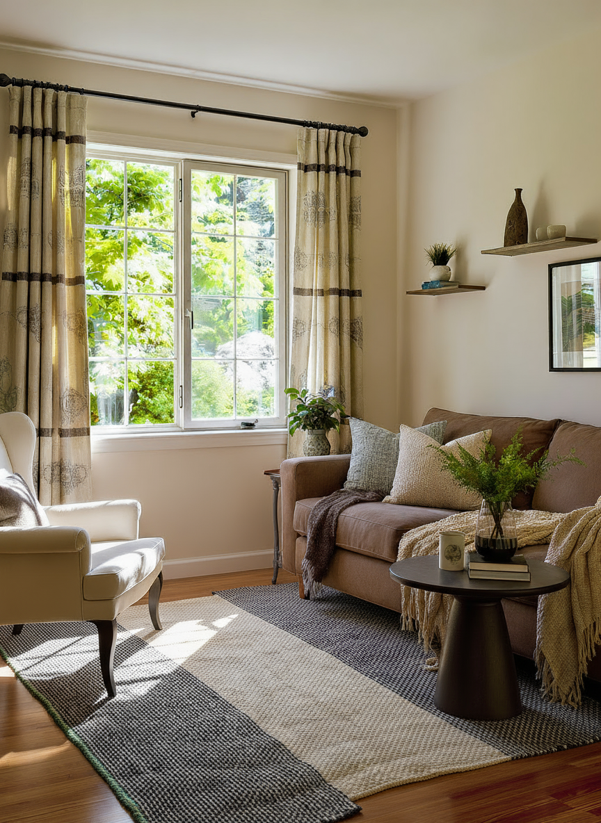 Braided Natural Jute Rug - Size: 6.8 x 5.7