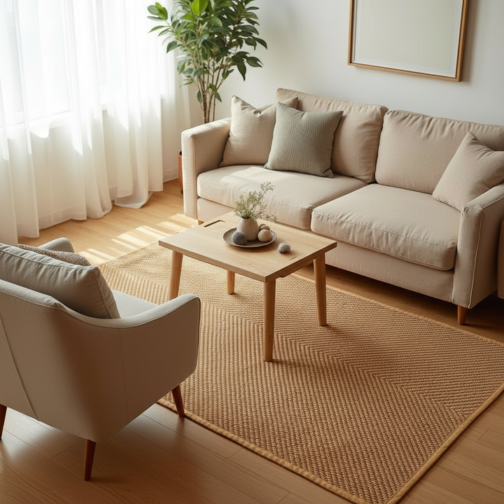 Loop Natural Jute Rug - Size: 5.10 x 4.3