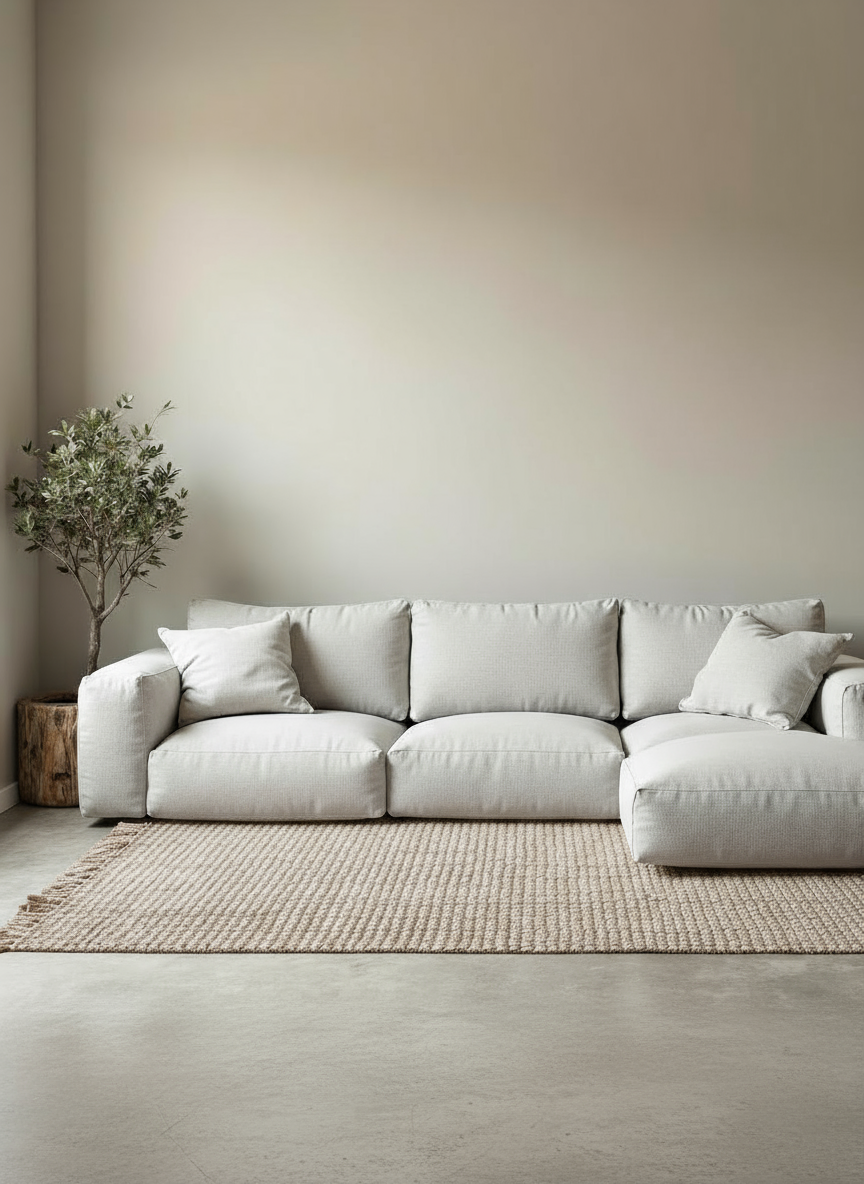 Chunky Natural Jute Rug - Size: 9 x 6