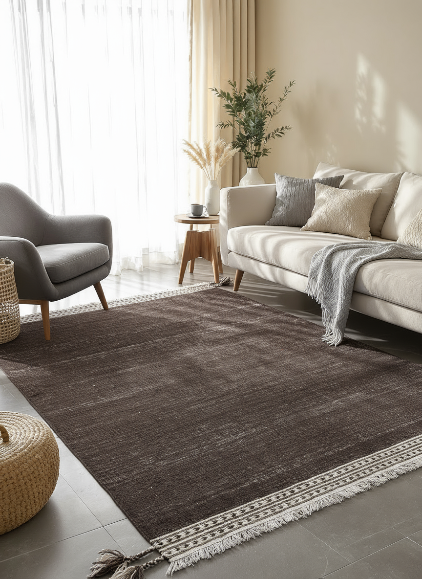 Quill Flatweave Rug - Size: 9.2 x 6.5