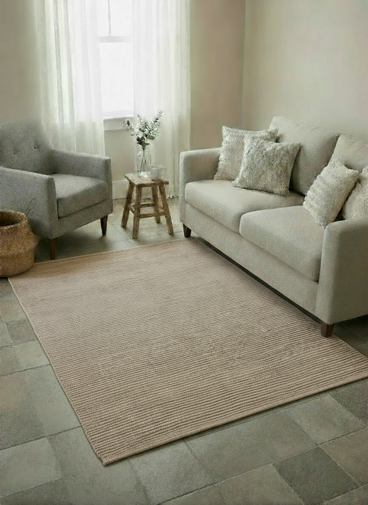 Loop Natural Jute Rug - Size: 6.11 x 4.9