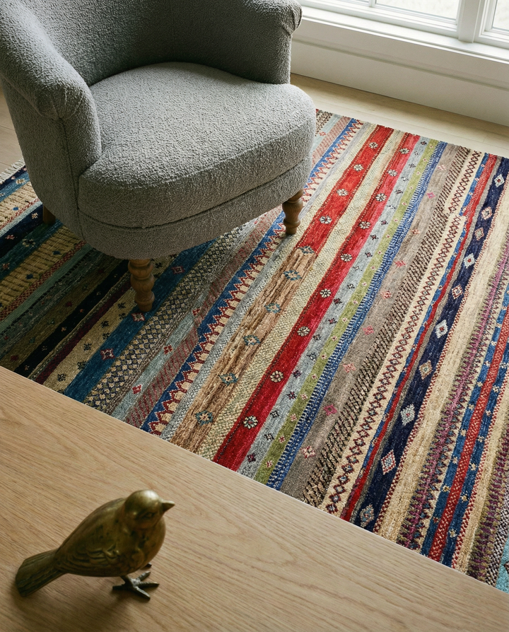 Khorjeen Afghan Chobi Rug - Size: 8.3 x 5.7