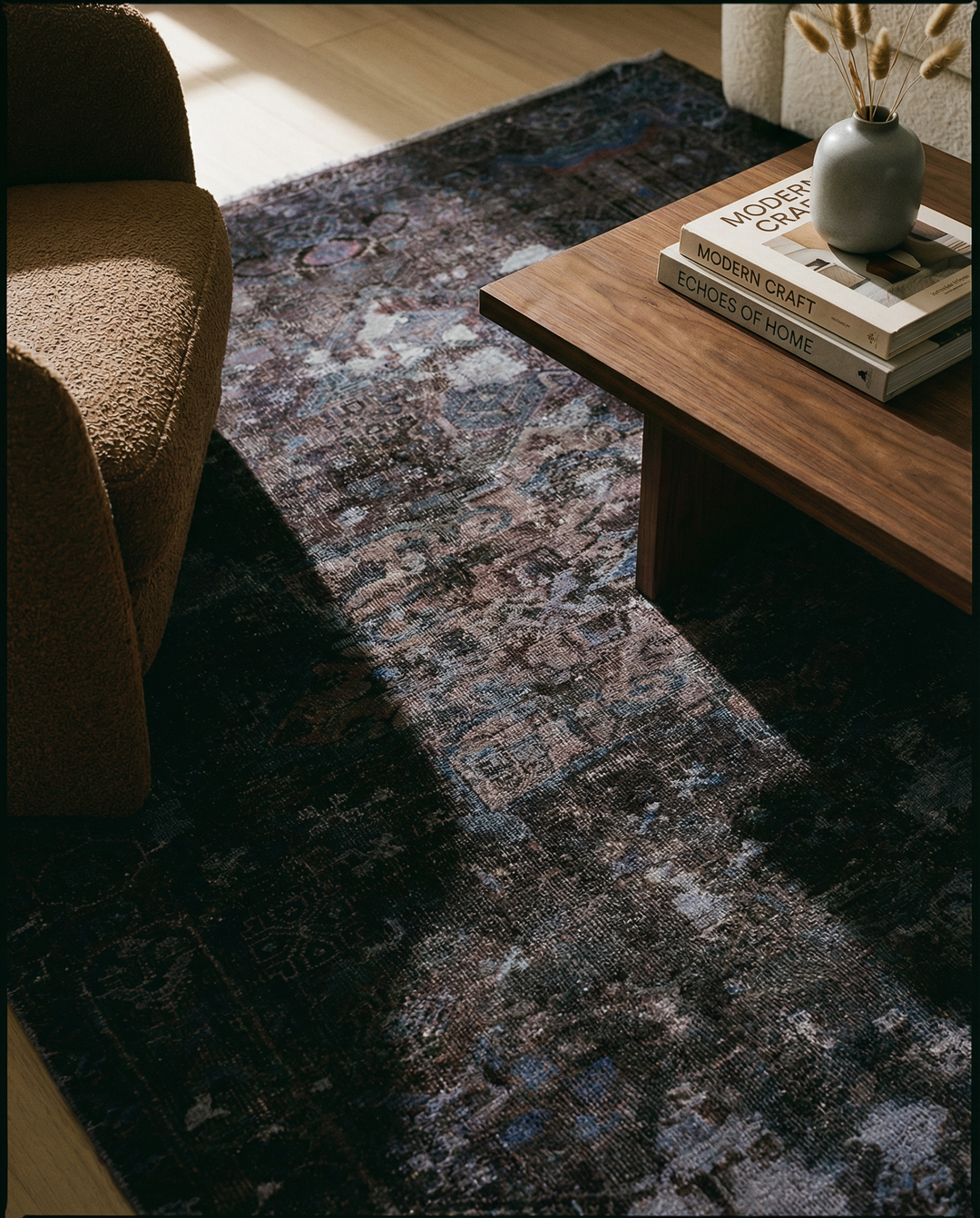 Baluchi Vintage Tribal Overdyed Rug - Size: 5.6 x 3.9