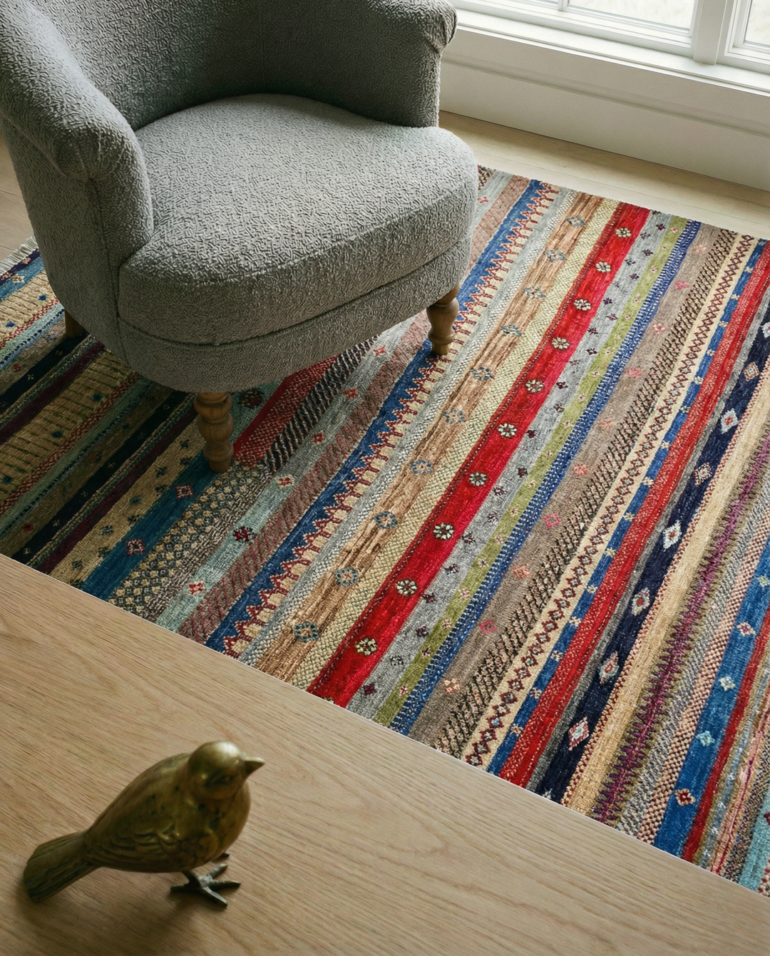 Khorjeen Afghan Chobi Rug - Size: 8.3 x 5.7