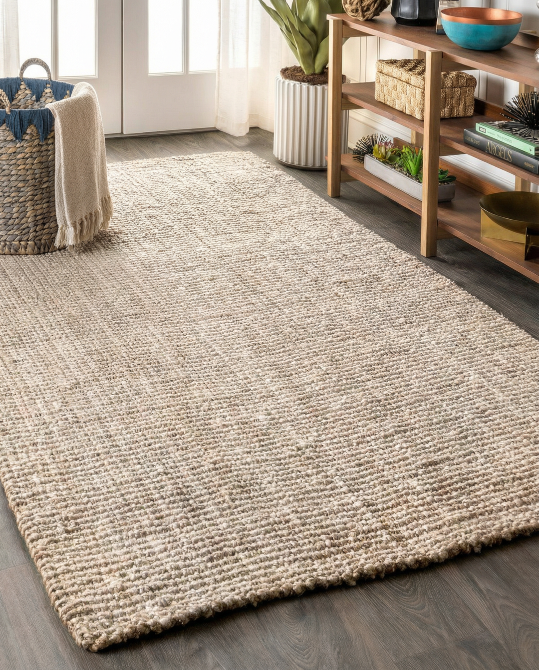Chunky Natural Jute Runner - Size: 5.10 x 3.9
