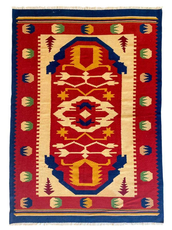 Modern Turkish Kilim - Size: 5.11 x 3.11