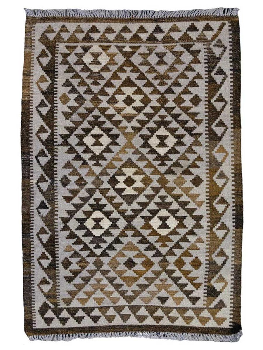 Nuetral Bohemian Kilim - Size: 4.11 x 3.3