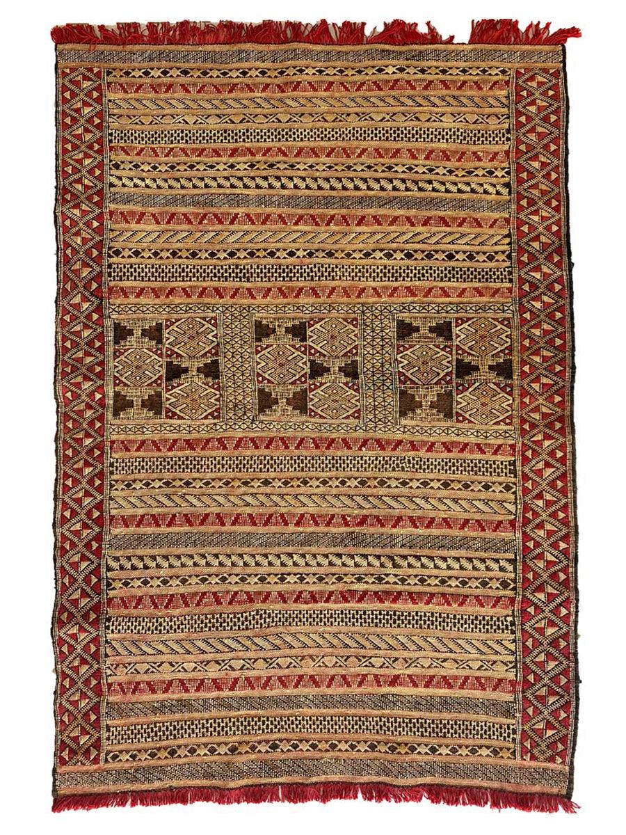 Peru Sumak Silk Kilim - Size: 5.2 x 3.5