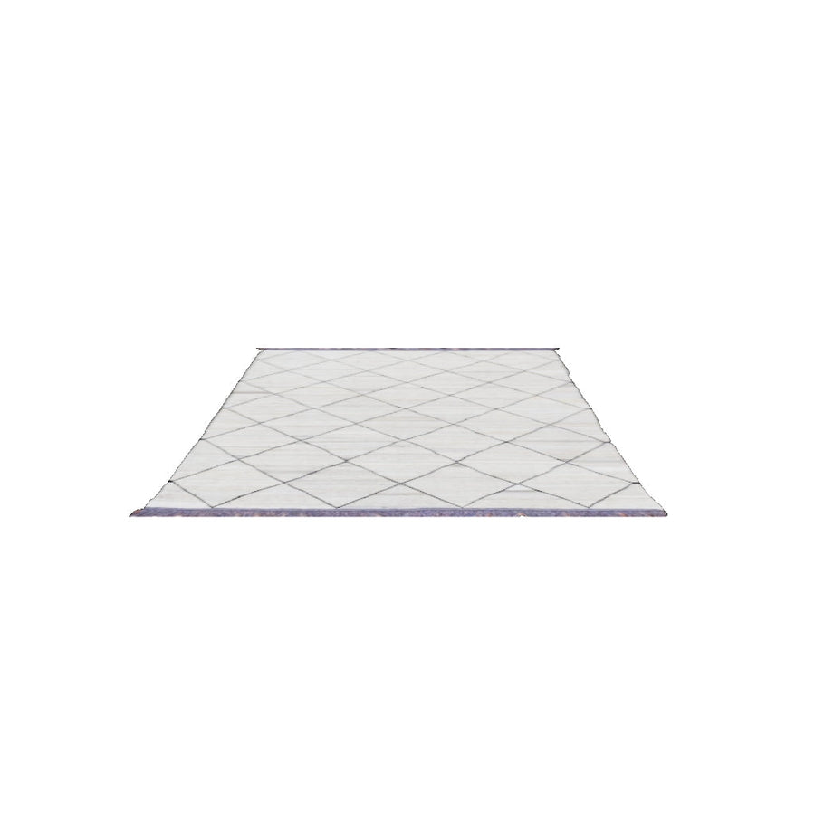 Losange Flatweave Rug — 8.2 x 5.5, transparent AR model (2.4892 × 1.6510 m)