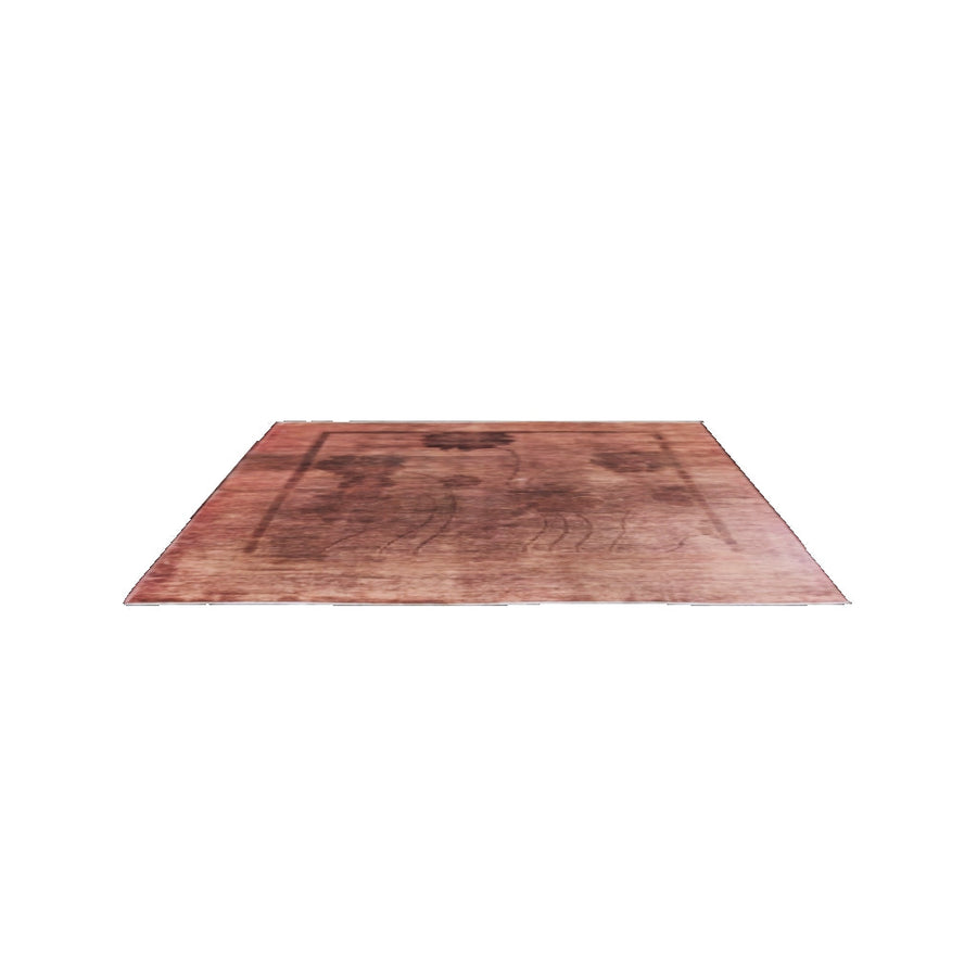 Overdyed Modern Gabbeh Rug — 9.9 x 8, transparent AR model (2.9718 × 2.4384 m)