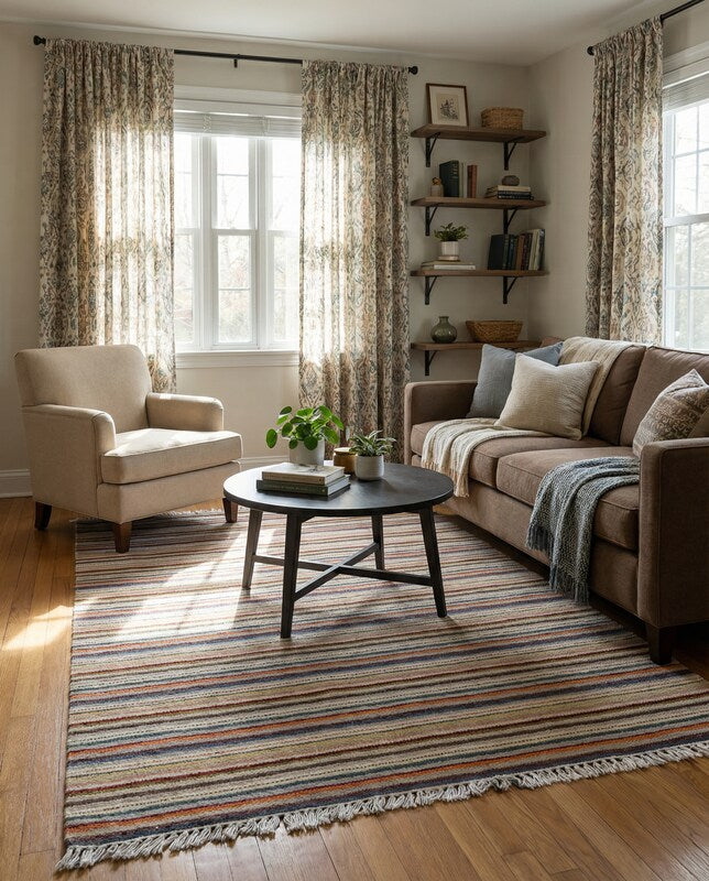 Modern Flatweave Runner - Size: 5 x 3