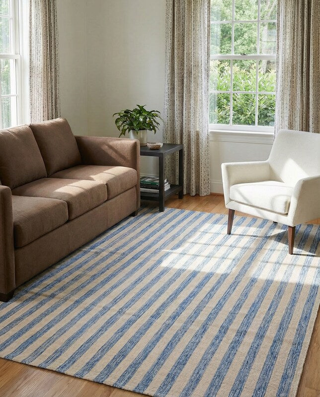 Modern Flatweave Rug - Size: 7.9 x 6.2