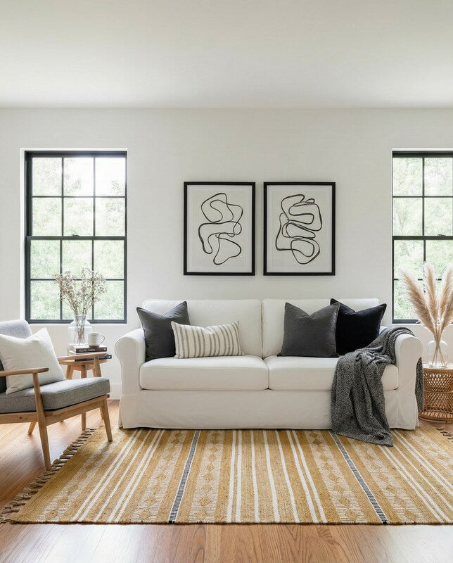 Modern Flatweave Rug - Size: 8 x 4. 10