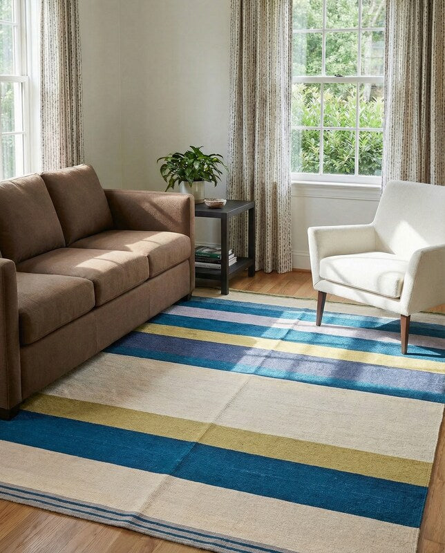 Modern Flatweave Rug - Size: 6.11 x 4.11