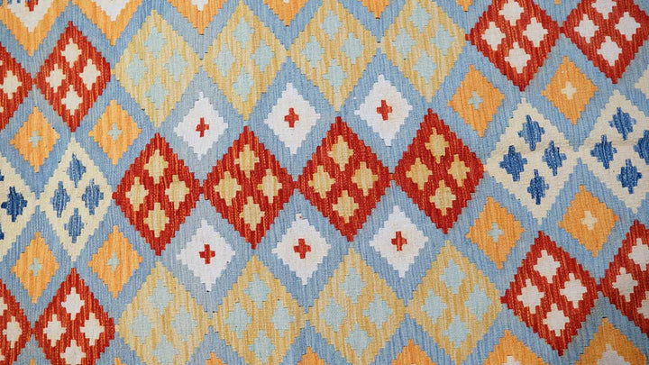 Colourful Bohemian Kilim - Size: 10.6 x 8.4 - Imam Carpet Co