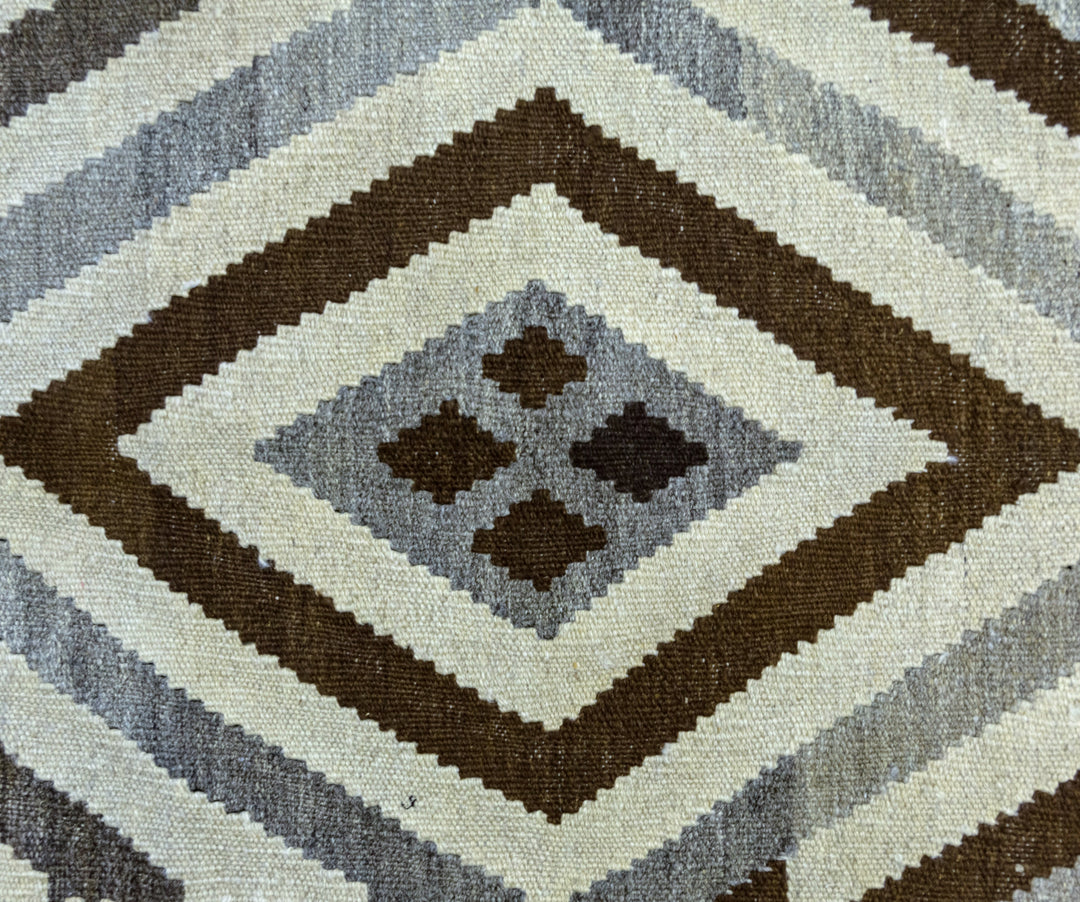 Neutral Bohemian Kilim - Size: 3.11 x 2.10 - Imam Carpet Co