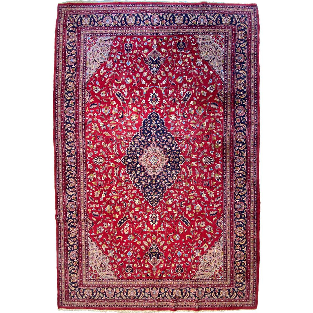 Vintage Kashan Rug - Size: 10.2 x 6.4 - Imam Carpet Co