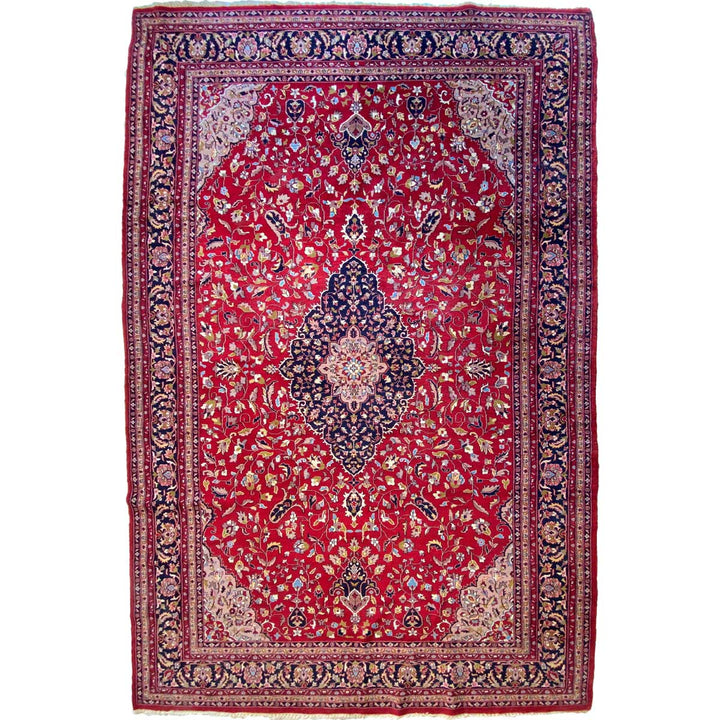 Vintage Kashan Rug - Size: 10.2 x 6.4 - Imam Carpet Co